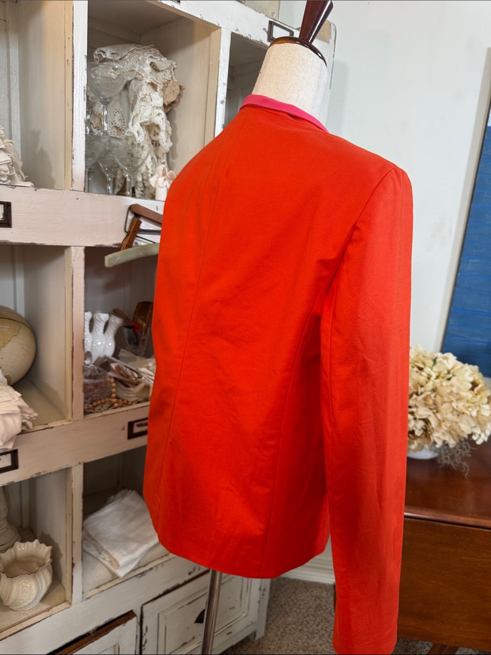 NWOT Beymen Club Bright Red Blazer with Pink Colorblock Trim - Women's Jacket - Picture 7 of 8